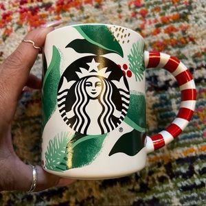 Starbucks 2019 Holiday Christmas Candy Cane Ceramic Cup Mug 12 oz